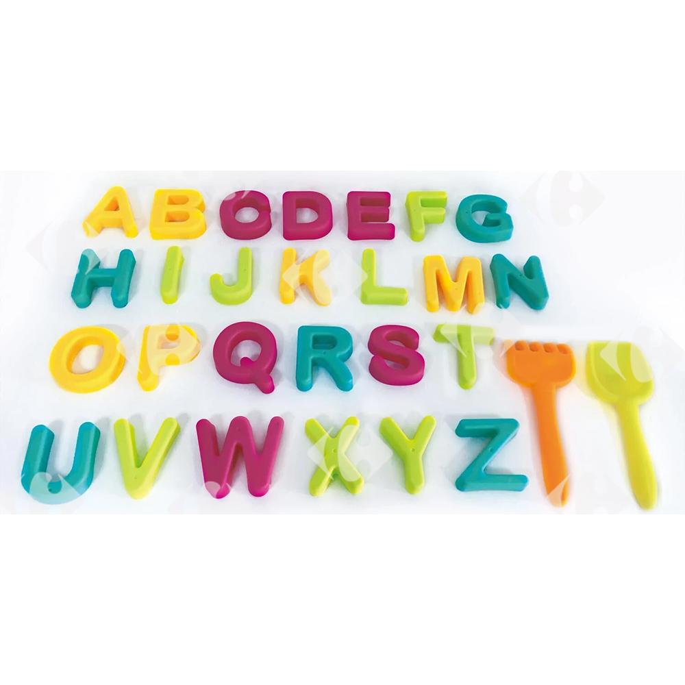 [674991] Moules à Sable Lettres de l'Alphabet Carrefour 26 pièces