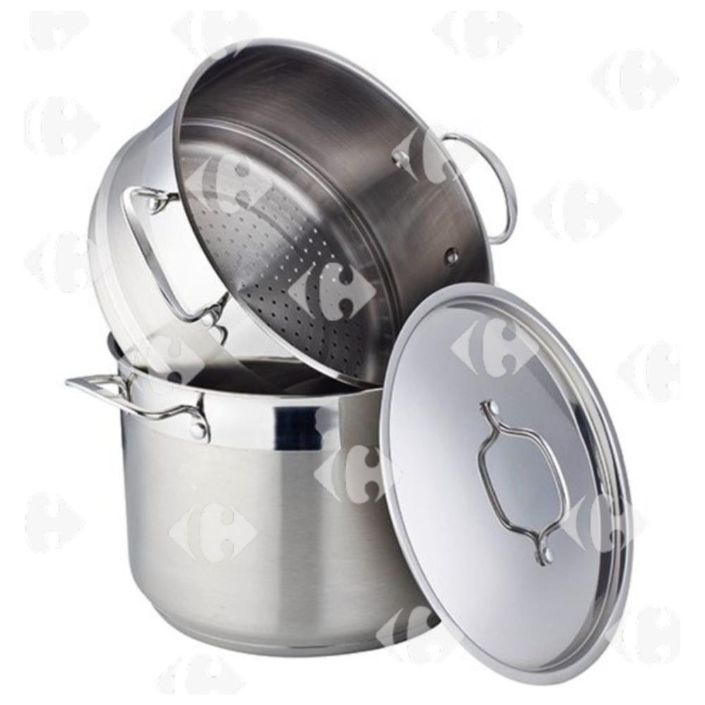[666284] Couscoussier en Inox S/S Lid Haute Gamme Taurus 10L.