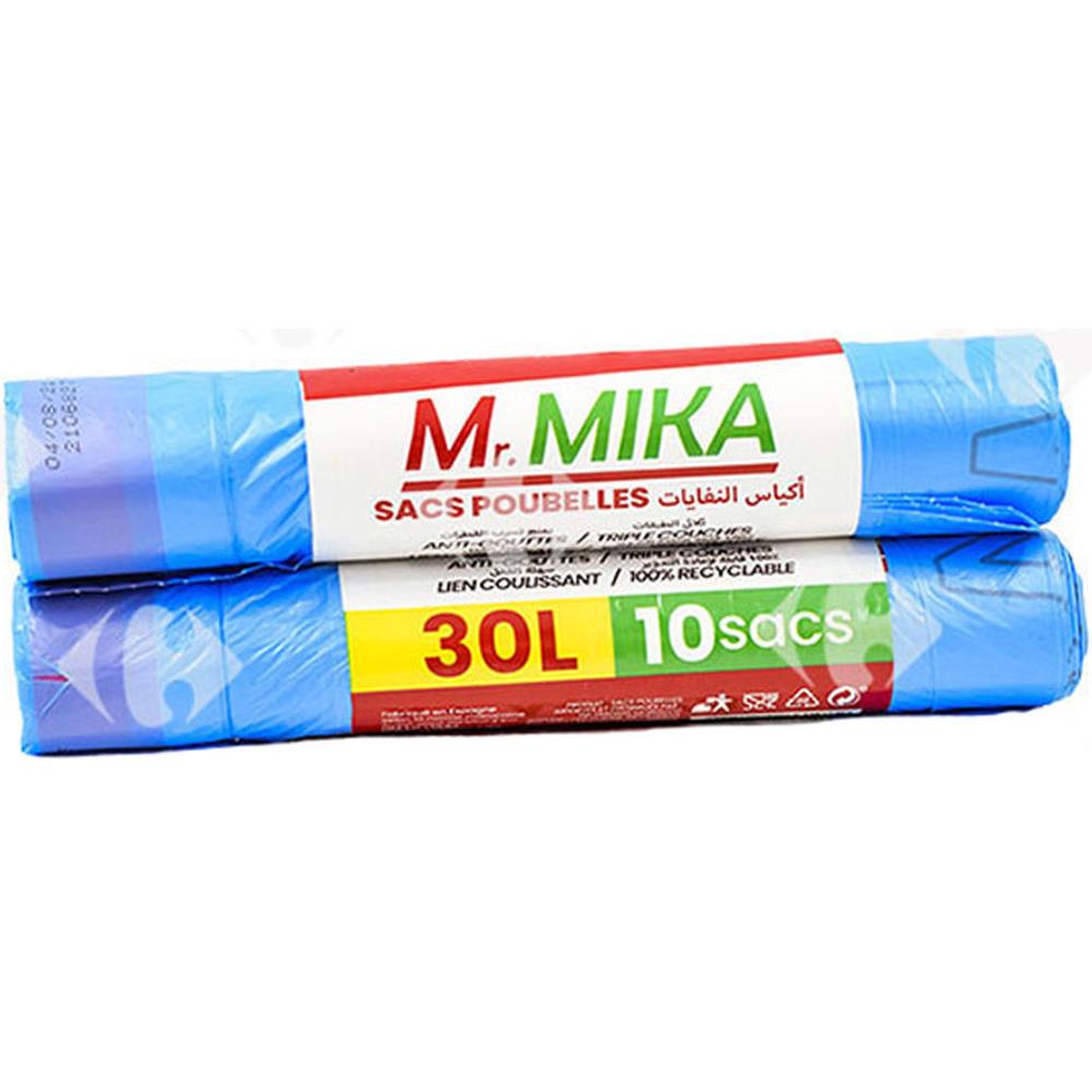 [684193] Lot de 2 sacs Poubelle Mr.Mika 30L 10 unités (2ème Gratuit)