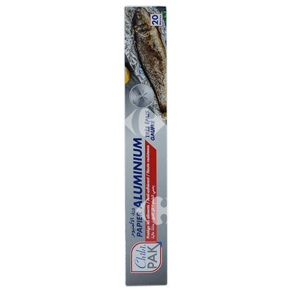 [656469] Papier Aluminium Épais Gaufré Chikipak 20m
