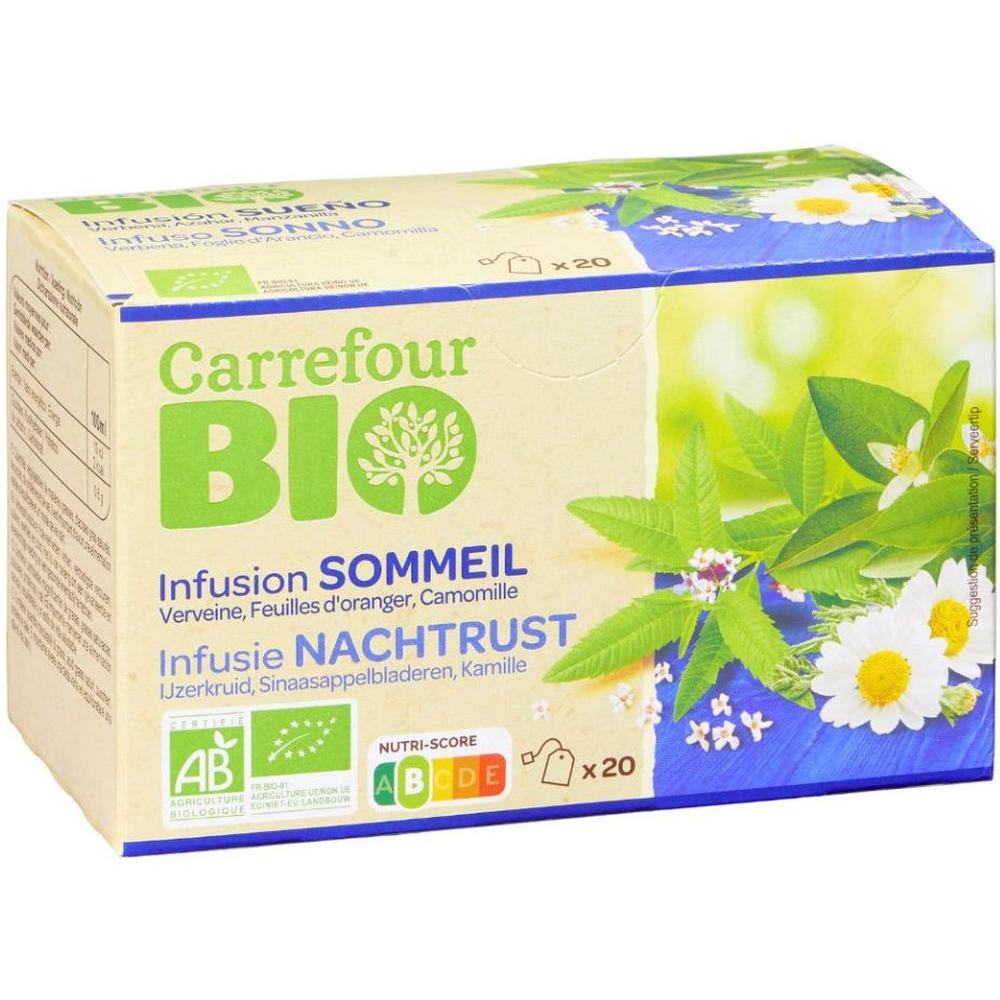 Infusion Sommeil Carrefour Bio 20 sachets 30g