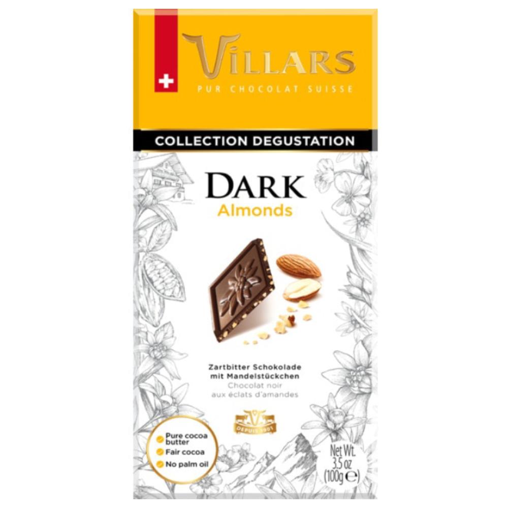 [574988] Tablette de Chocolat Suisse Noir Amande Villars 100g
