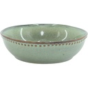 Assiette Creuse en Porcelaine Verte Sintra Picotée Kasa 17 cm