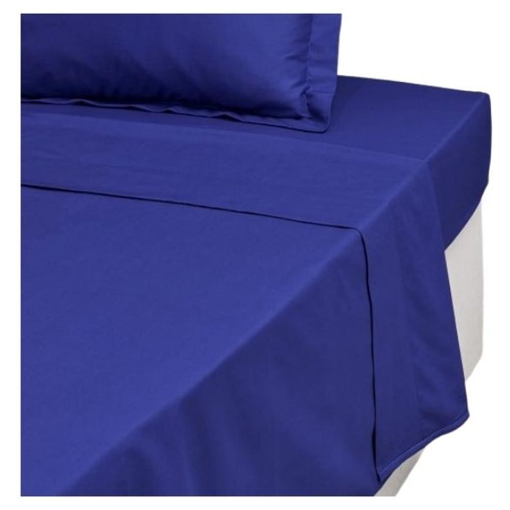 [561211] Drap Plat Bleu Tex Home 240x280 cm