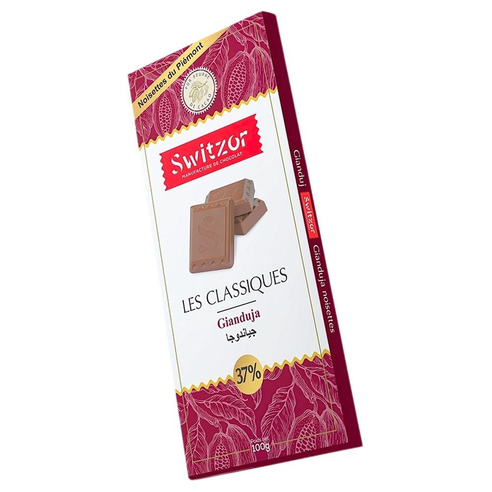 Tablette Chocolat Noir 37% Aux Noisettes Switzor 100g