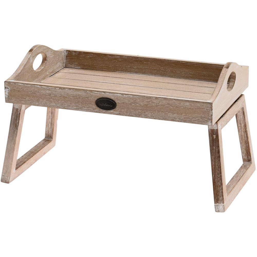 Plateau à Servir Bois Naturel 30 x 20 x 18 cm.