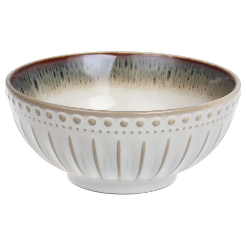 [730498] Bol Kasa en Porcelaine Blanche Côtelé 16cm
