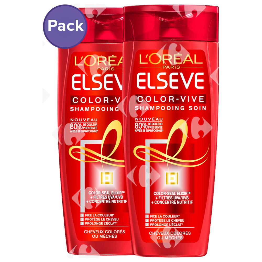 [697974] Pack 2 Shampoings Elseve Color Vive 400 ml