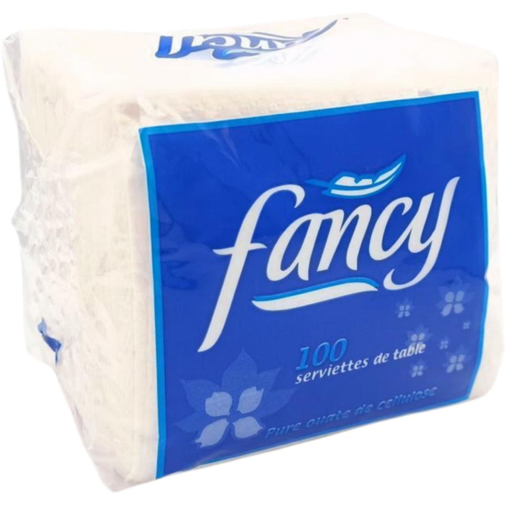 [10725] Serviette de Table Blanc Fancy 100 unités