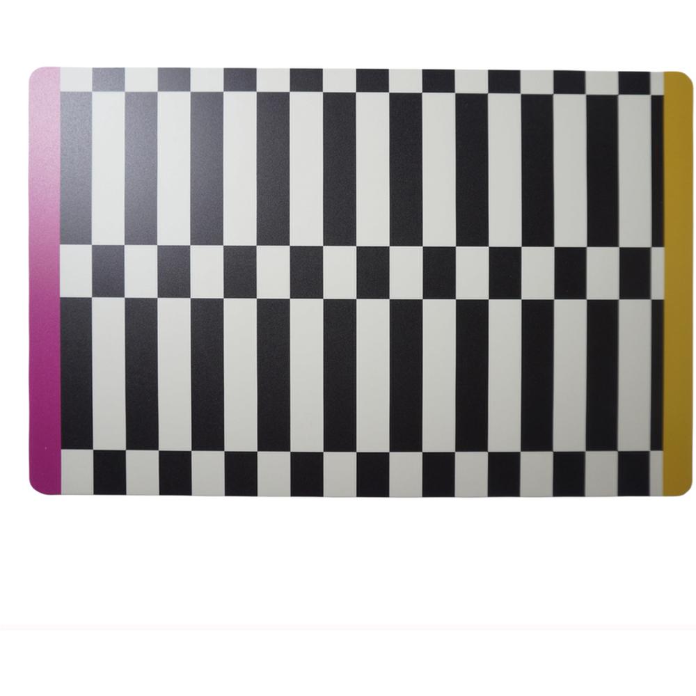 Set de Table Rectangulaire Raye Noir Graph Kasa 30x45cm