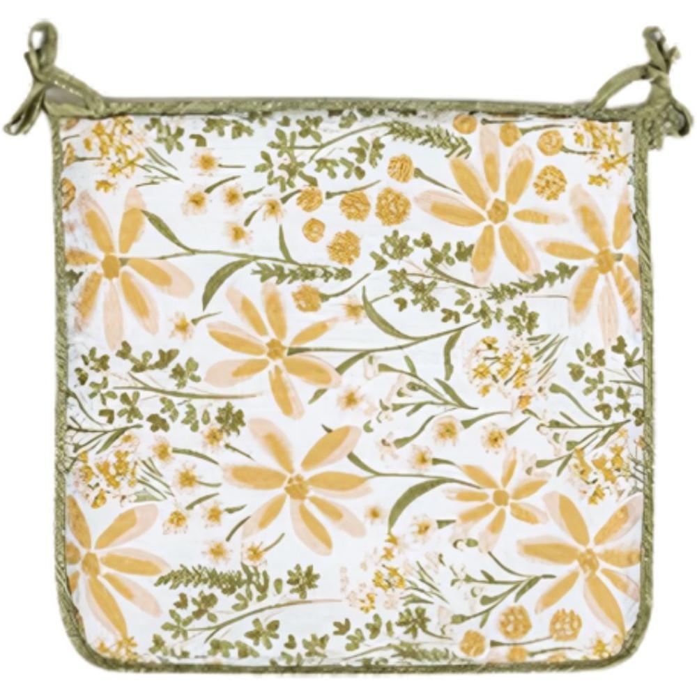 [714972] Galette de Chaise Feuille 38x38cm