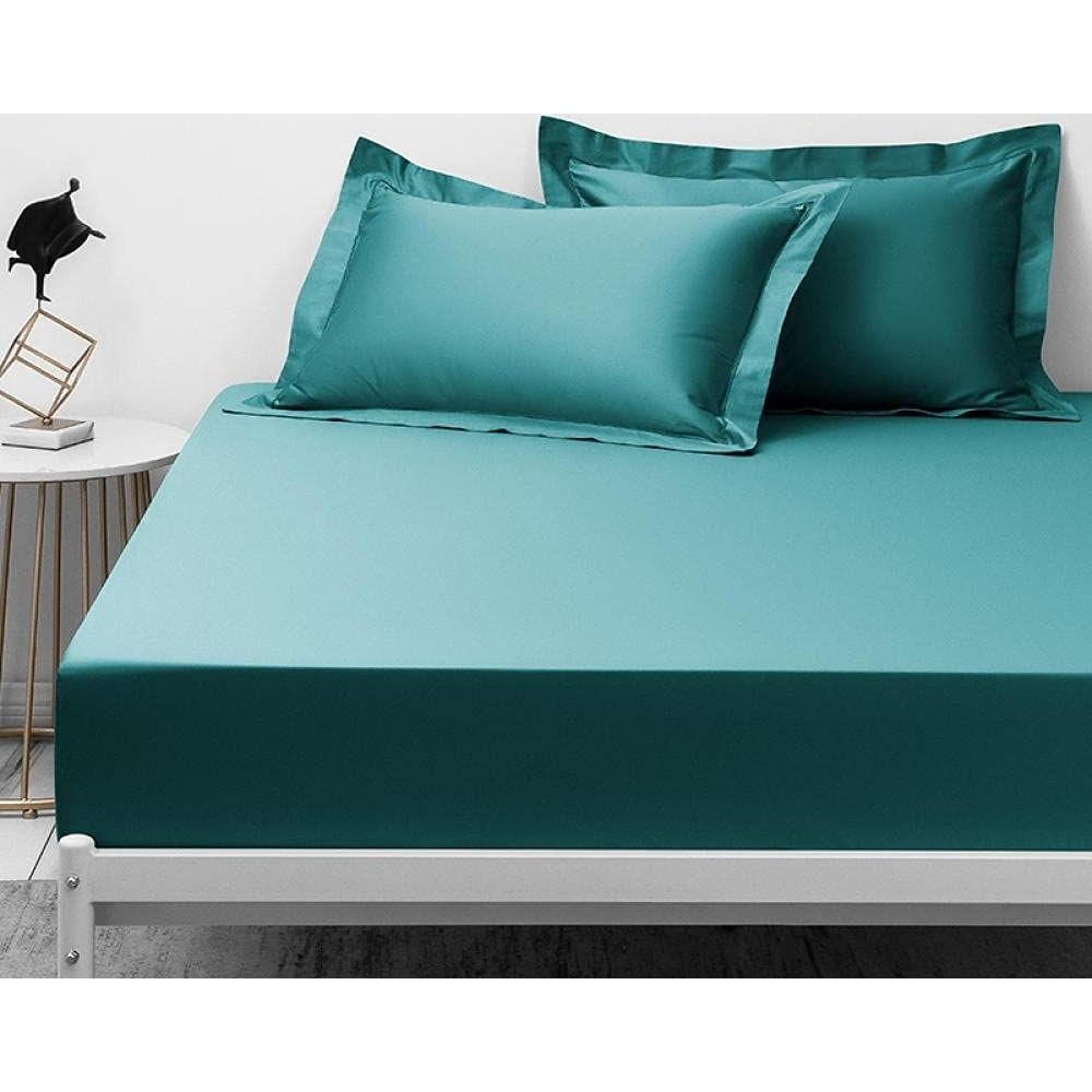 Drap Plat Bleu Verdâtre Coton Bio Tex Home 270x300 cm