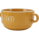 Bol Porcelaine Jaune "So Good" avec Manche Kasa 14 cm