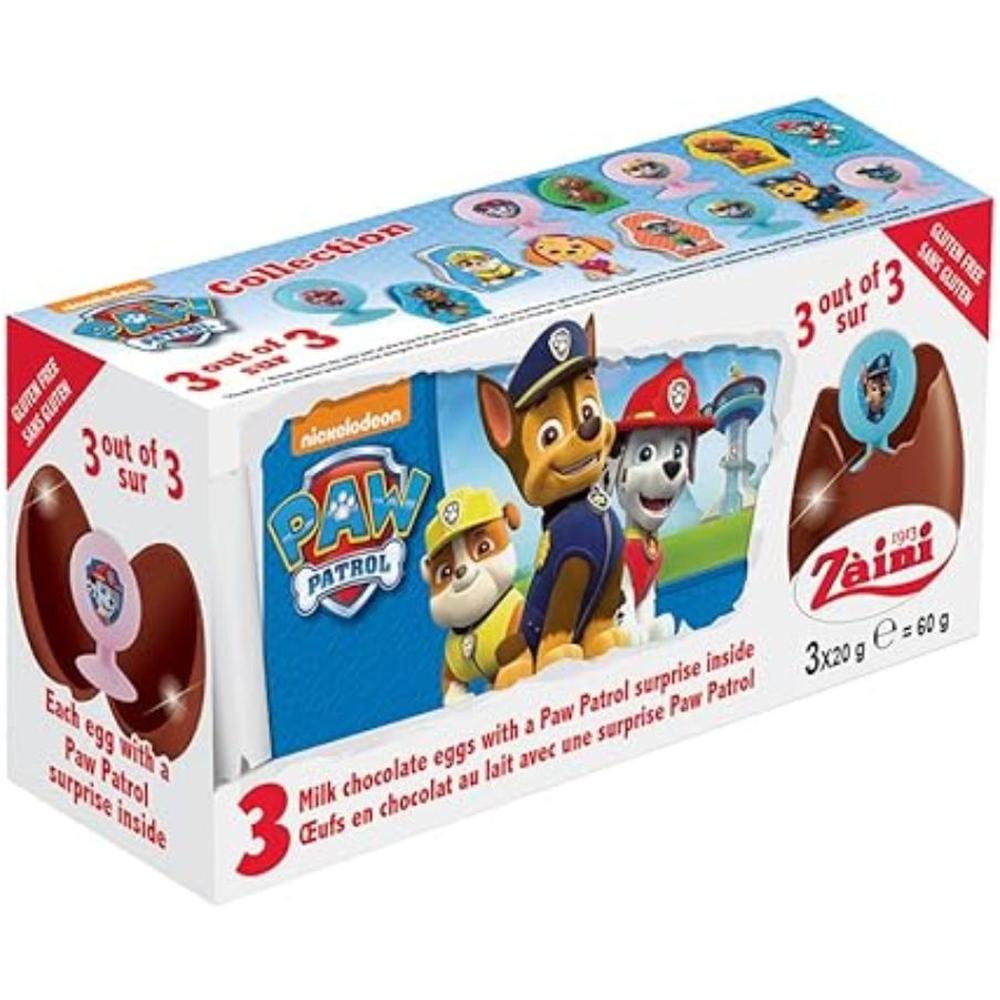 Pack Œufs Paw Patrol Kinder Surprises 3 unités 20g
