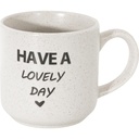 Mug Porcelaine Blanc "Have a Lovely Day" Kasa 47 cl