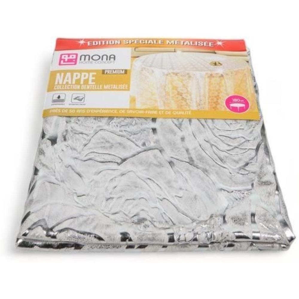 Nappe en Dentelle Métallisée Ronde Donglage Mona 180cm