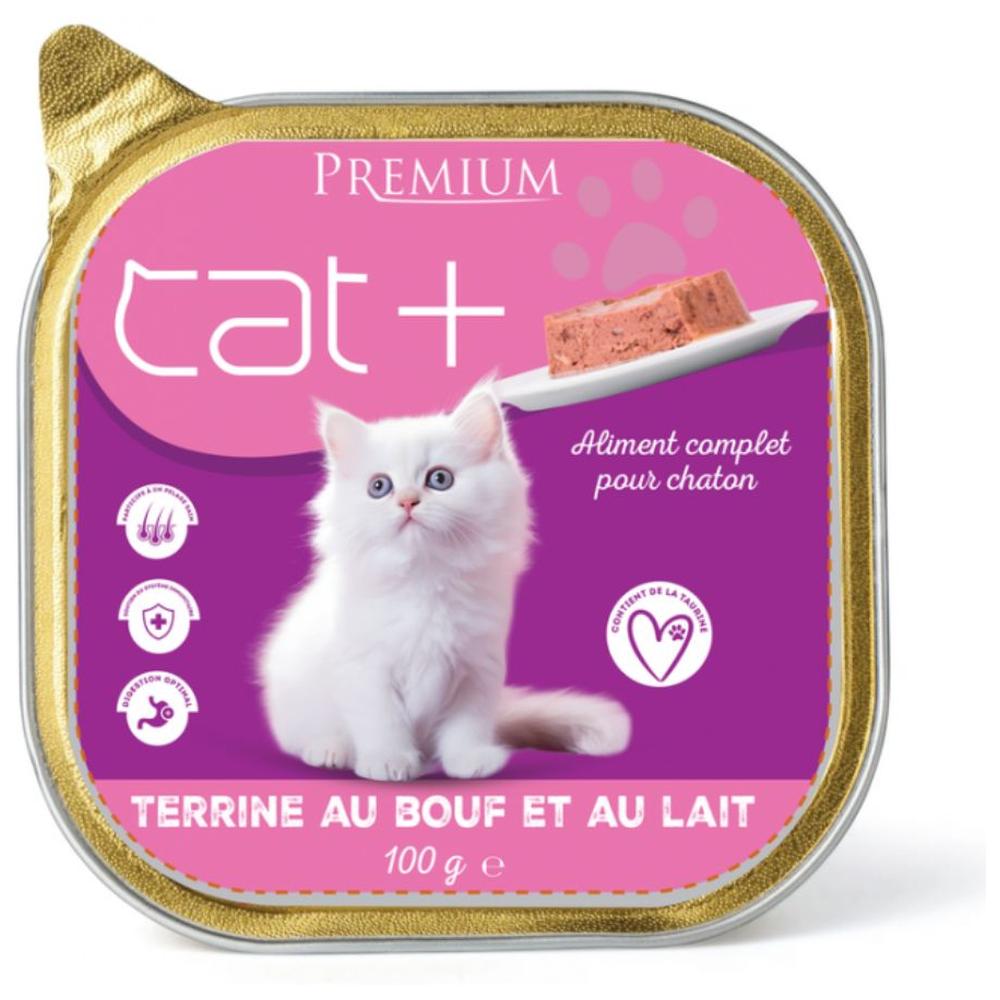 [729401] Pâté Bœuf et Lait pour Chat Cat Plus 100g