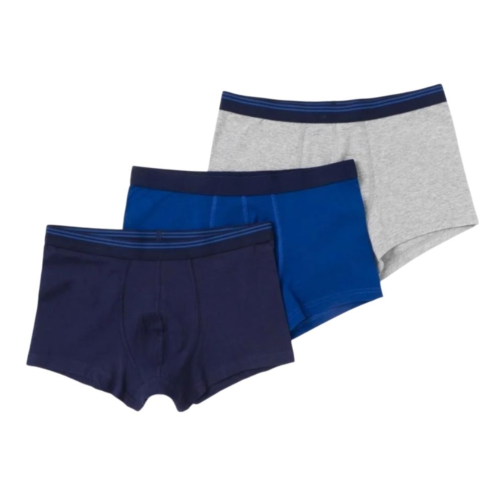 [650106] Lot 3 Boxers Unis Homme Marine