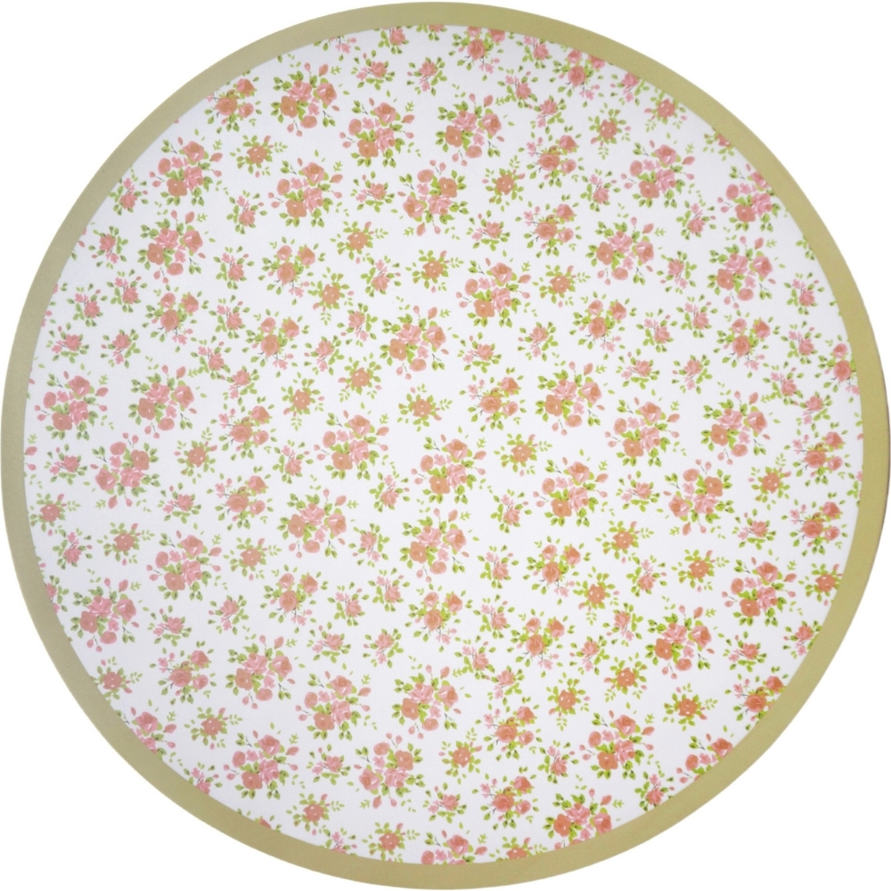 Set de Table Rond Fleurs Rose Kasa 38 cm
