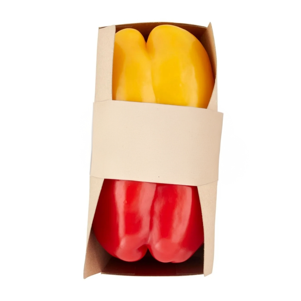 Mélange de Poivrons Jaune et Rouge Barquette 500g