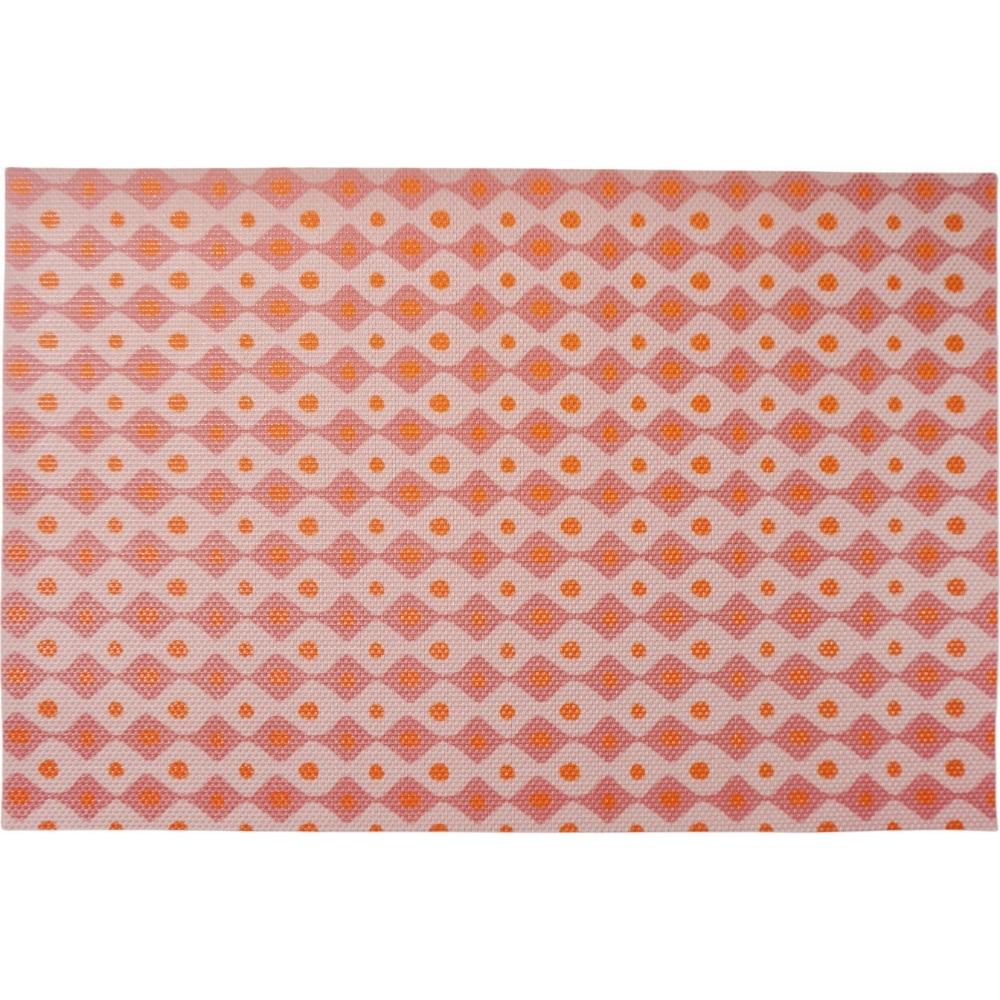 [721766] Set de Table Rectangulaire Pois Rouges Kasa 45x30 cm