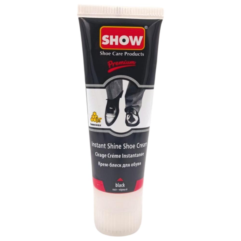[639986] Cirage Crème Instantanée Tube Chaussure Cuir Noir Show 75ml.