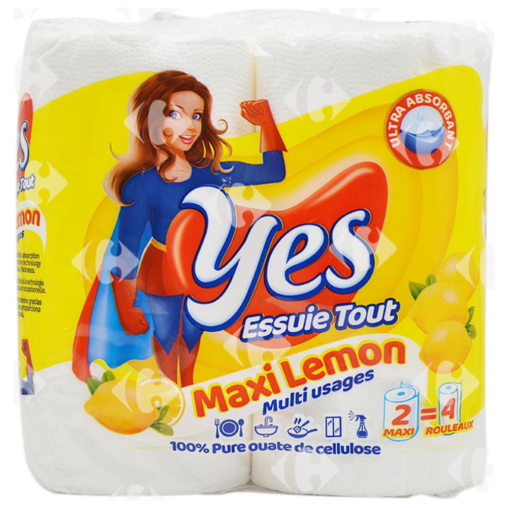[667943] Essuit Tout 2 Plis Maxi Citron Yes 2 unités