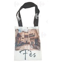 Tote bag - Sac tissu ville Fès 38x32cm