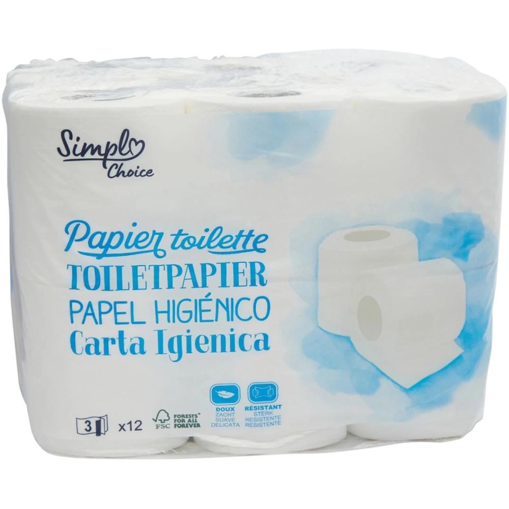 Papier Toilette 3 Plis Simpl 12 unités