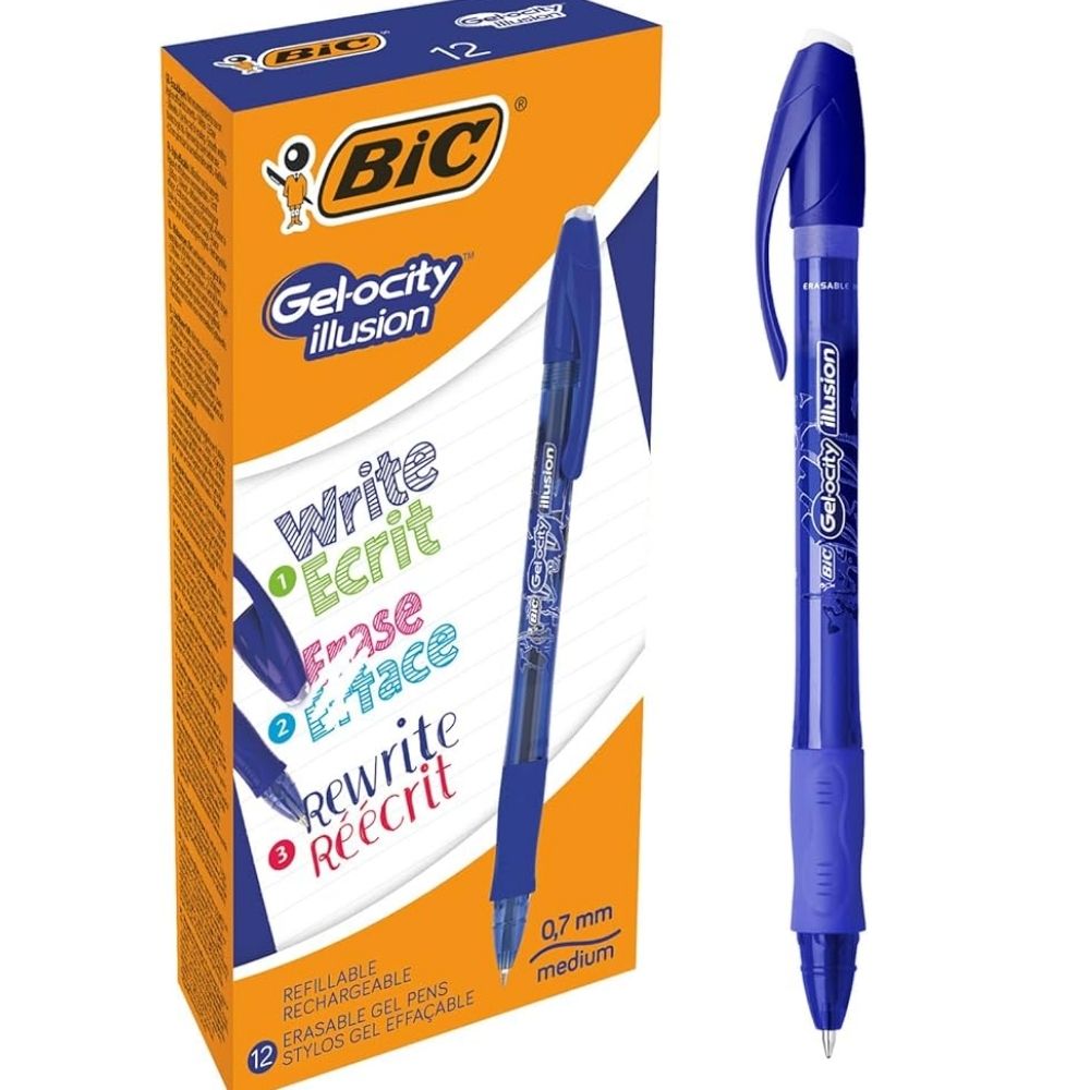 [615388] Stylo Roller Gel Ocity Illusion Pointe Moyenne Bleu