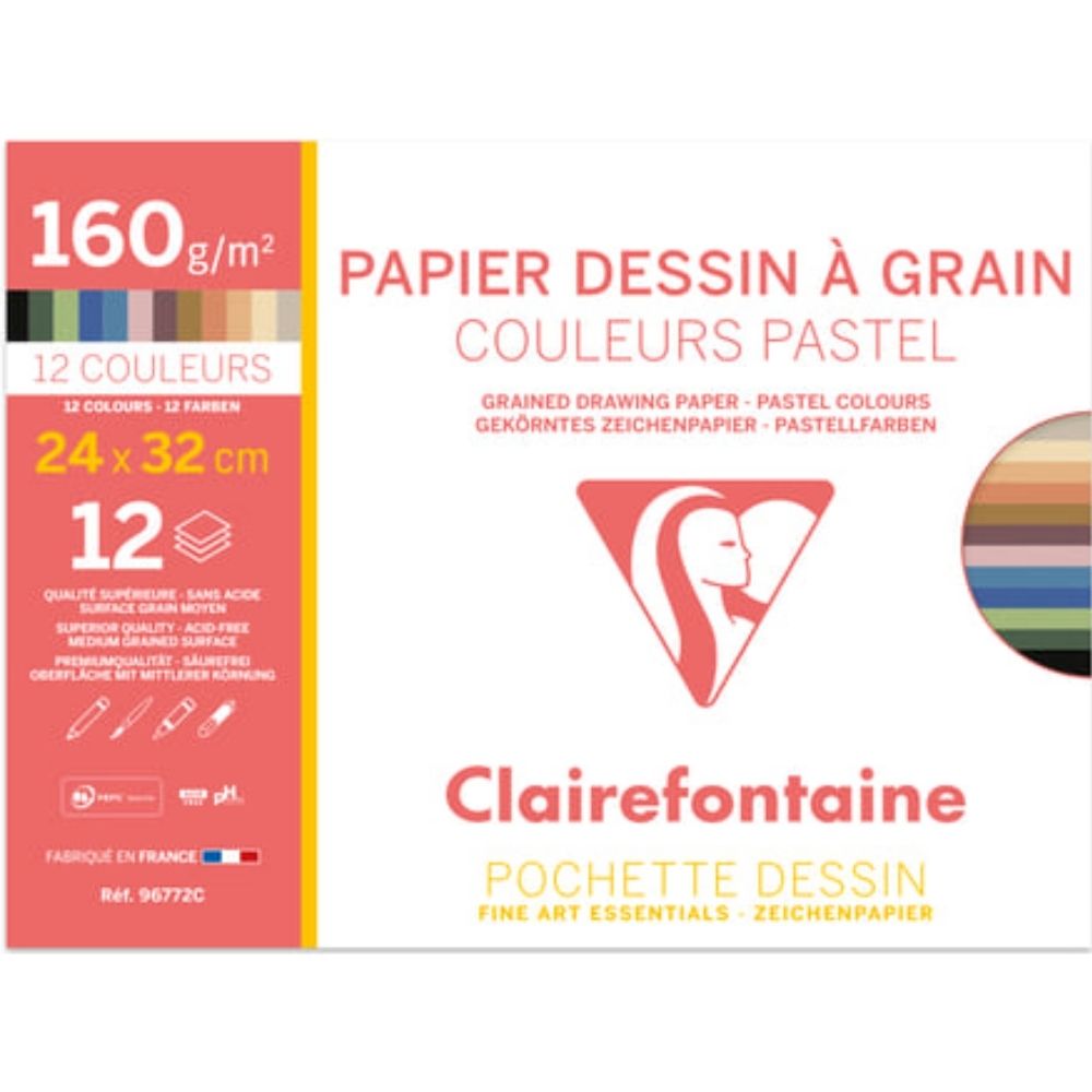 Pochette papier à Dessin 12 Feuilles 24x32cm