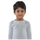 Pull Garçon à Manches Longues Col Rond Blanc - 8 Ans