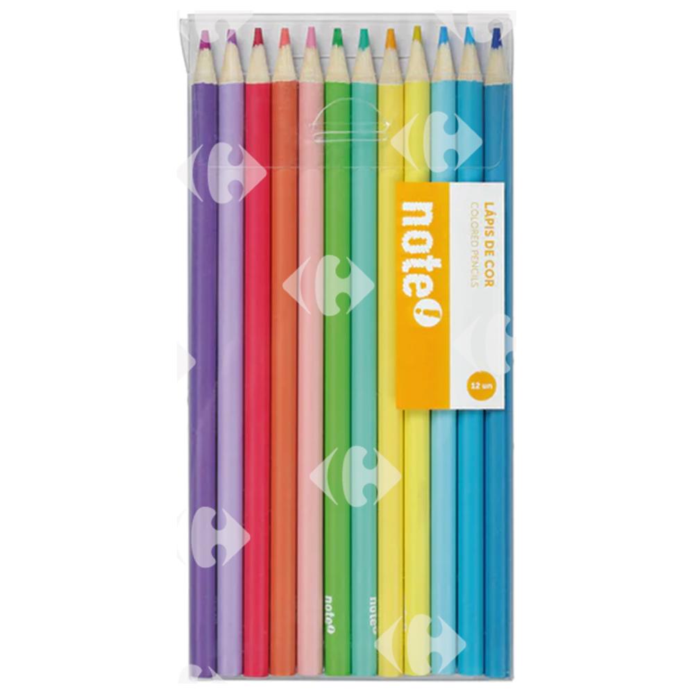 [700136] Crayon de Couleur Pastel Note 19,5x8,7x0,9cm 12 unités