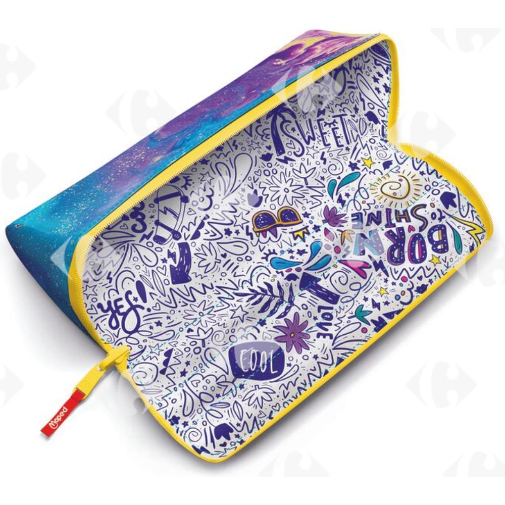 [703226] Trousse double face XXL Maped - Couleur rose