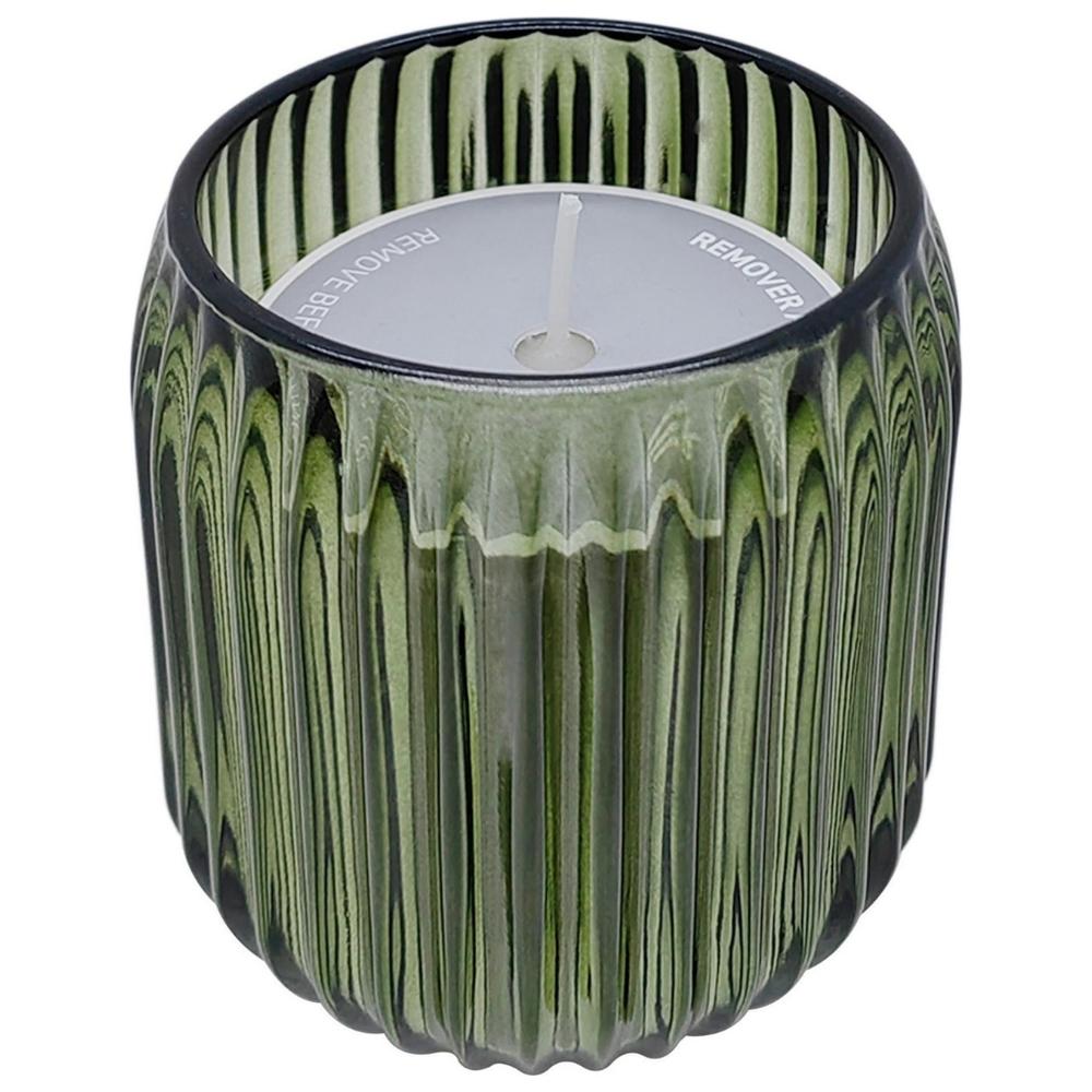 Bougie en Verre Vert Cannelle Kasa 8 cm