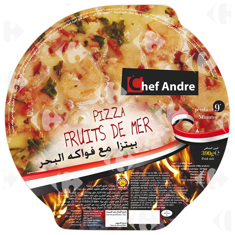 Pizza aux Fruits de Mer Chef Andrew 390g