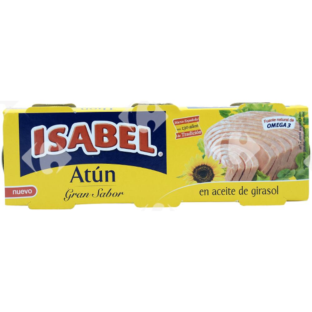 Pack de Trois Conserves de Thon à l'Huile de Tournesol Isabel 80g