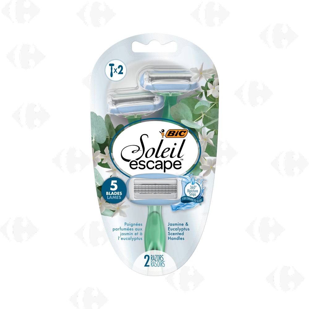 [701242] Rasoir Escape 5 L Jasmine Eucalyptus BIC 2 unités