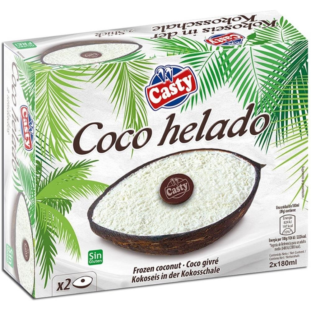 [714611] Pack Glace Fruit Givré Coco Helado Casty 2 unités 180ml