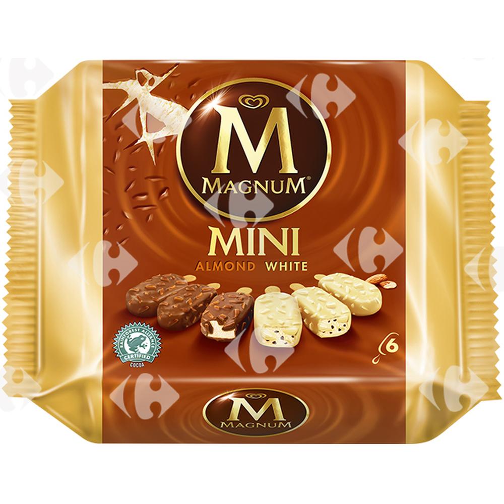 [629749] Pack Mini Bâtonnets Glacés White Almond Magnum 6x60ml