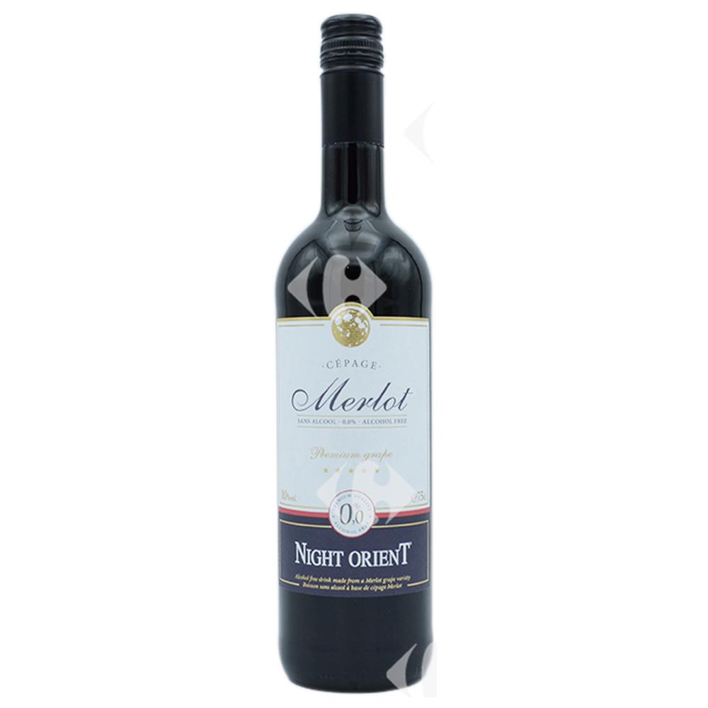 Vin Rouge Sans Alcool Merlot Night Orient 75cl