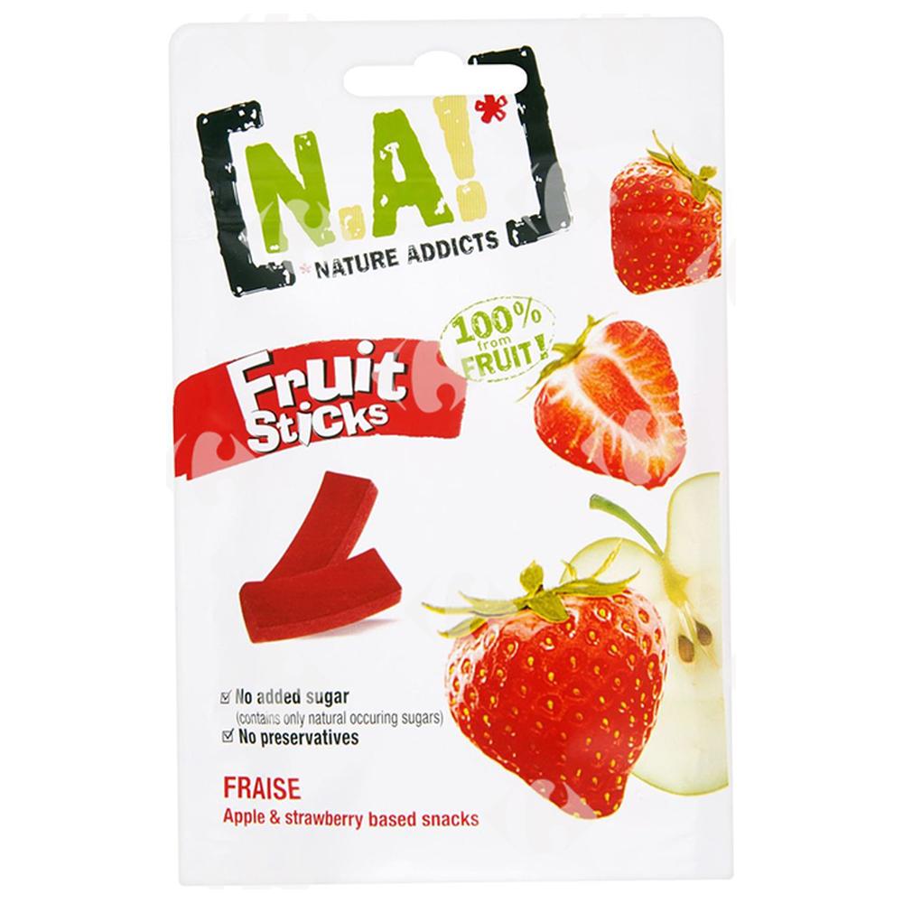 [669256] Gommes Fruit Sticks Fraise Nature Addict 35g