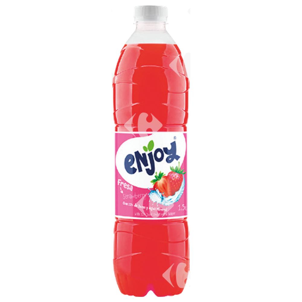 Boisson au Jus de Fraise à Base d'Eau Minérale Enjoy 1,5L