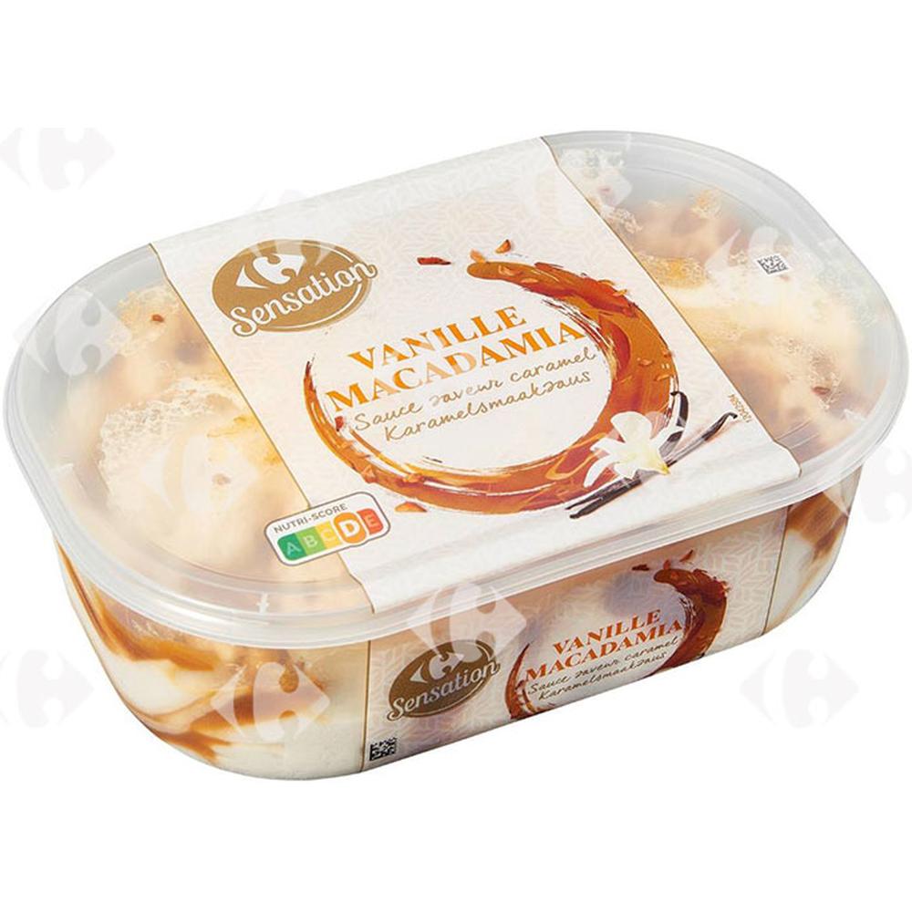 [188749] Crème Glacée Vanille Macadamia en bac Carrefour1L