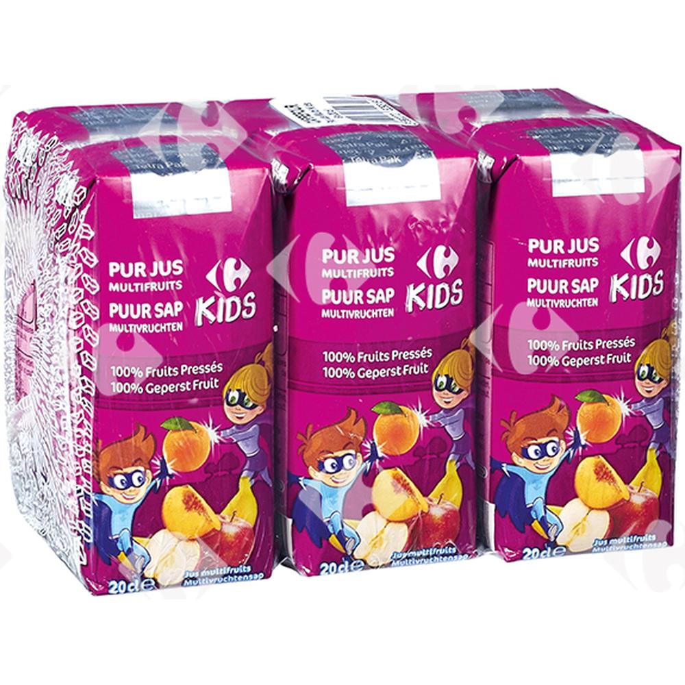[627062] Pack Pur Jus Multifruits Carrefour Kids 6x20cl
