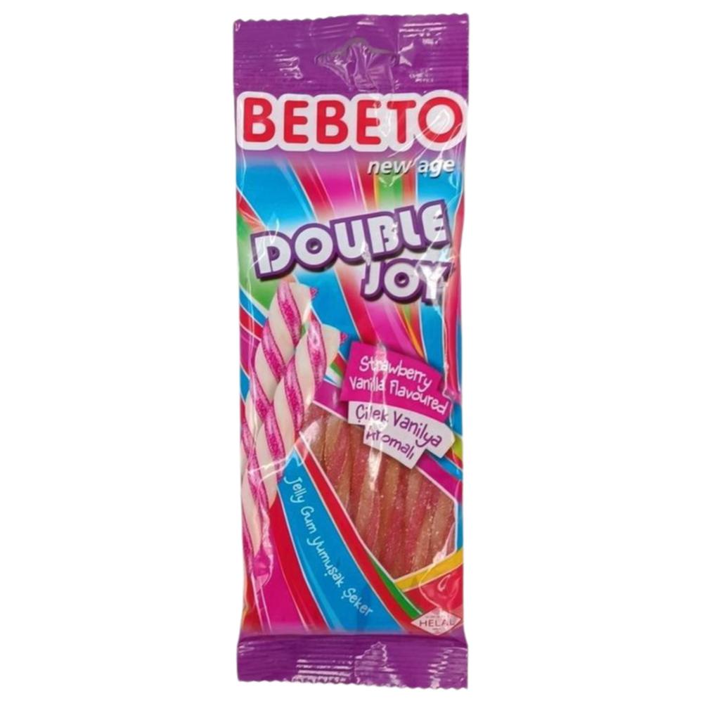 [394186] Gommes Double Joy Fraise Vanille Bebeto 75g