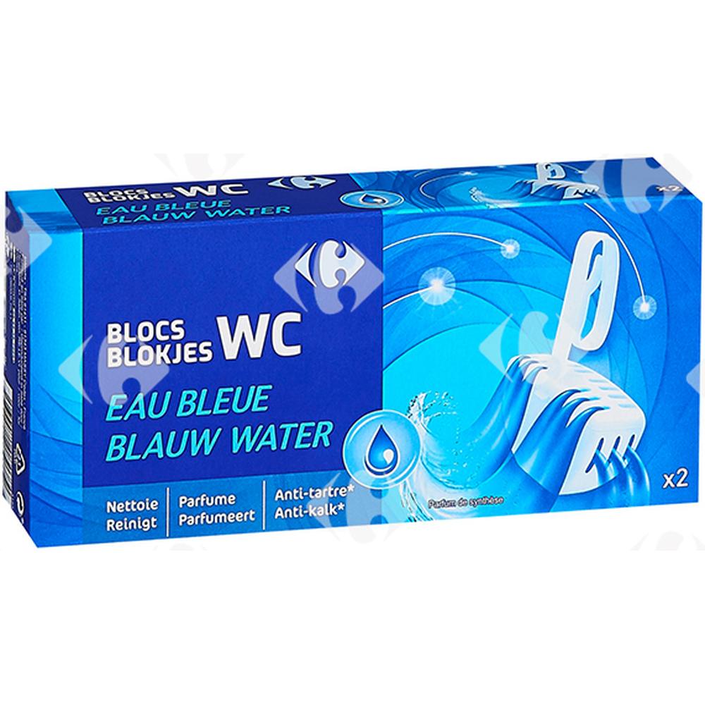 [171343] Bloc de Chasse WC Bleu Carrefour 2x40g