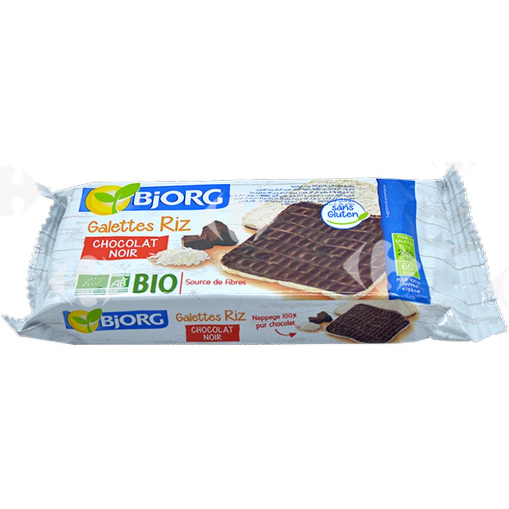 [624031] Galettes de Riz au Chocolat Noir et Sans Gluten Bio Bjorg 130g