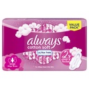 Serviettes Hygiéniques Cotton soft ultra thin long Always 16 unités.