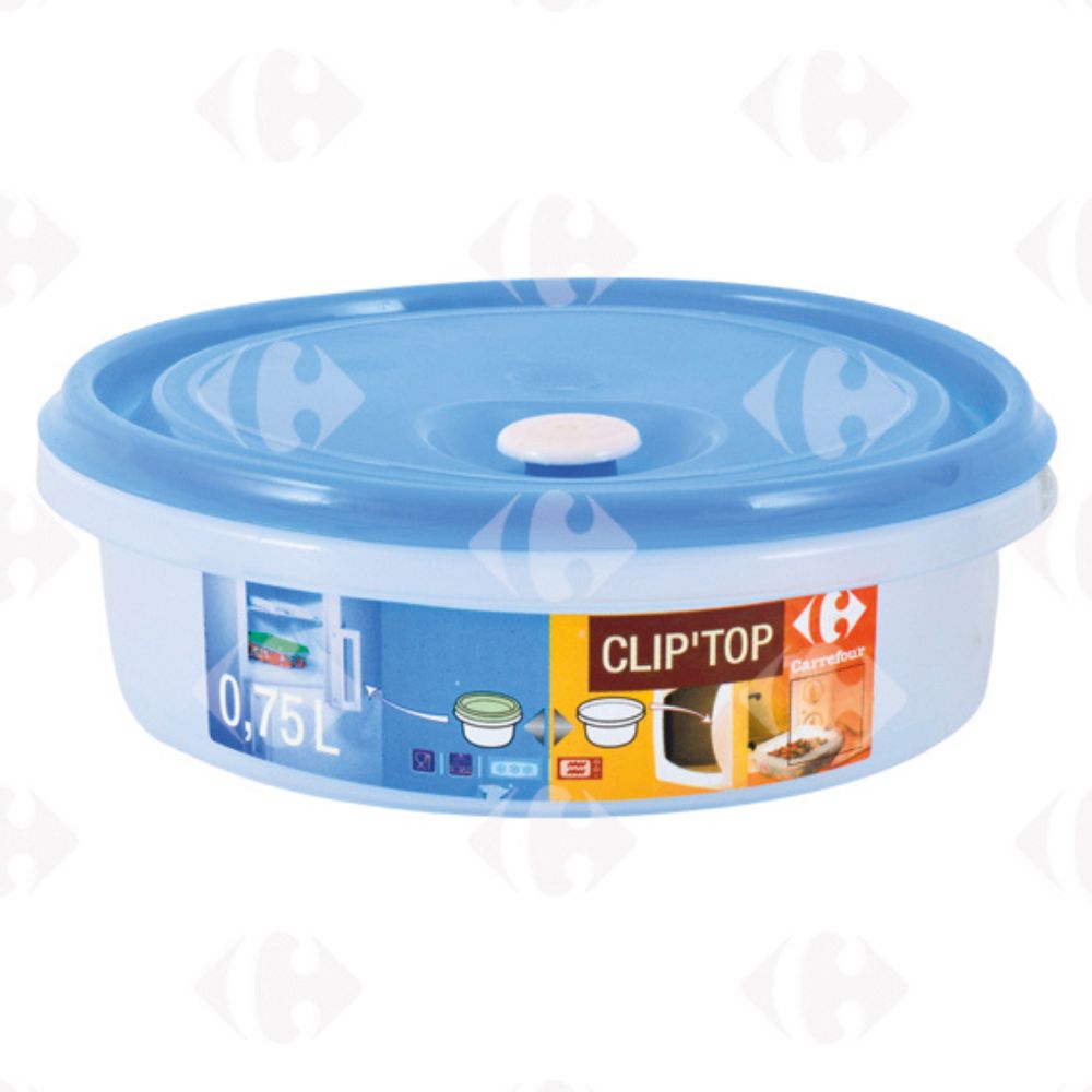 [194590] Boîte Alimentaire Ronde Bleu 0.75L